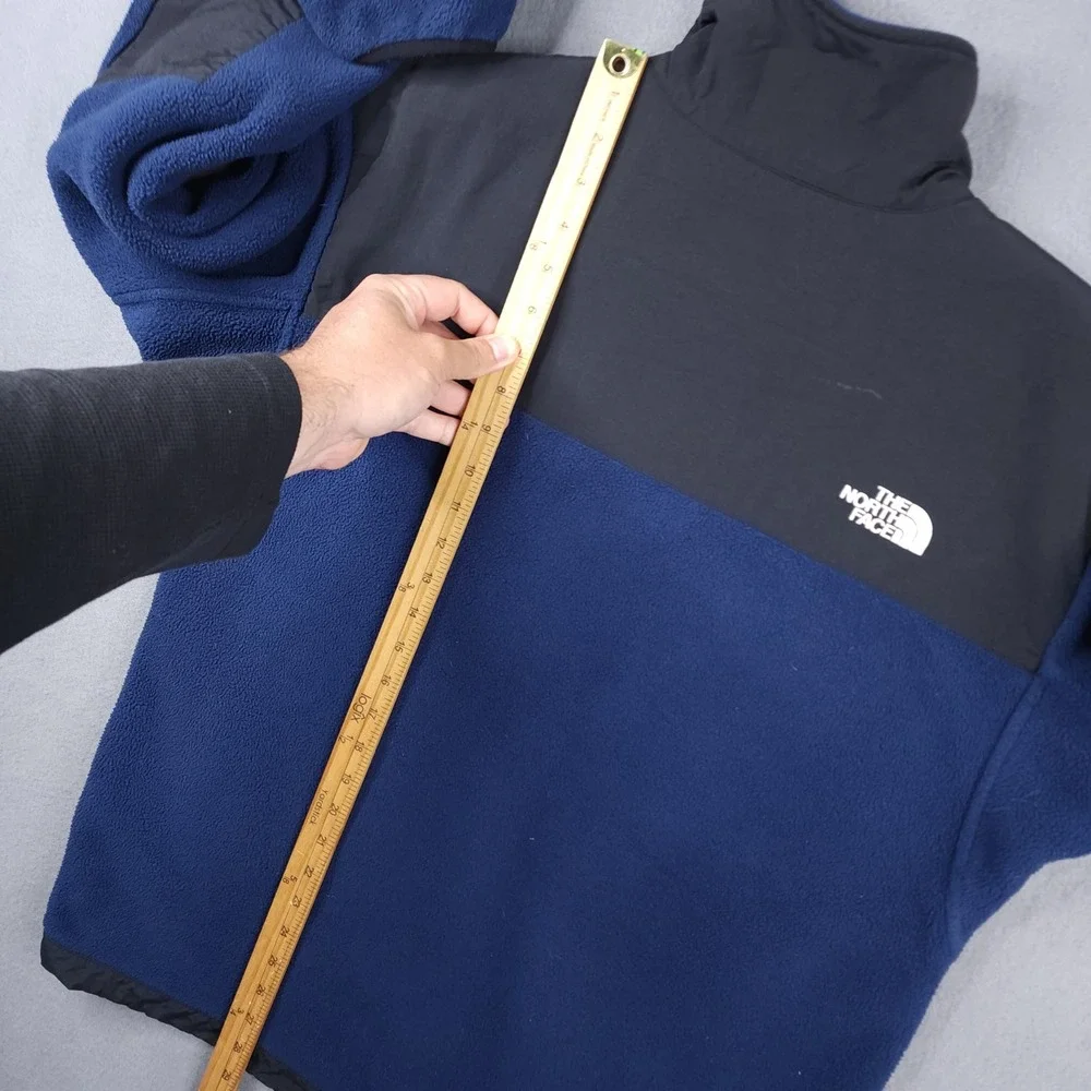 The North Face Denali Polartec Fleece Jacket Mens Medium Blue Black Zip Coat